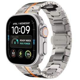 Titano-oranžinė apyrankė APPLE WATCH 8 / 9 / 10 / 11 / 12 / SE / ULTRA (44 / 45 / 46 / 49 MM) "Tech-Protect Stainless"