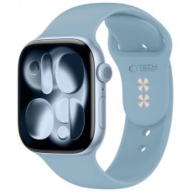 Šviesiai mėlyna silikoninė apyrankė Apple Watch 8 / 9 / 10 / 11 / 12 / SE  (40 / 41 / 42MM) "Tech-Protect Silicone"