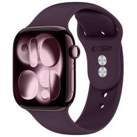 Burgundy silikoninė apyrankė Apple Watch 8 / 9 / 10 / 11 / 12 / SE  (40 / 41 / 42MM) "Tech-Protect Silicone"