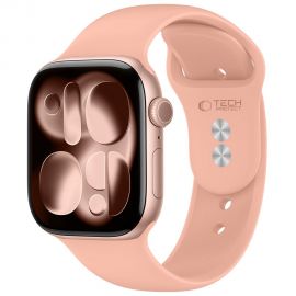 Rausva silikoninė apyrankė Apple Watch 8 / 9 / 10 / 11 / 12 / SE / Ultra (44 / 45 / 46 / 49MM) "Tech-Protect Silicone"