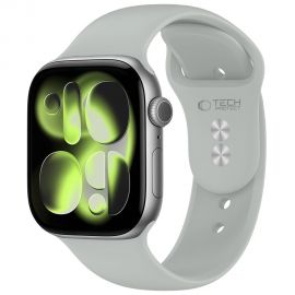 Pilka silikoninė apyrankė Apple Watch 8 / 9 / 10 / 11 / 12 / SE / Ultra (44 / 45 / 46 / 49MM) "Tech-Protect Silicone"