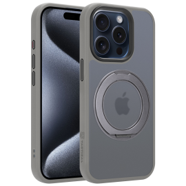 Šviesiai pilkas dėklas Apple Iphone 15 Pro "Tactical MagForce Hyperstand"