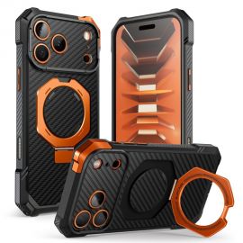 Juodas-oranžinis dėklas Apple Iphone 17 Pro Max / 18 Pro Max "Supcase UB Grip Mag Magsafe"