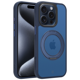 Tamsiai mėlynas dėklas Apple Iphone 15 Pro "Tactical MagForce Hyperstand"