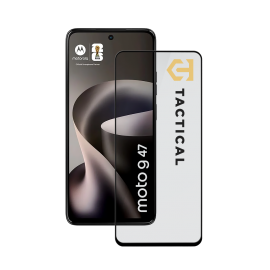 Juodas apsauginis stiklas telefonui Motorola Moto G47 / G47 Power "Tactical Glass Shield 5D"