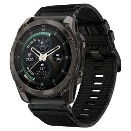 Juoda apyrankė GARMIN FENIX 5X / 5X PLUS / 6X / 6X PRO / 7X / 8 / 8 PRO / 9 / 9 PRO (47 MM) "Tech-Protect Nylon Classic"