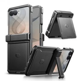 Juodas dėklas Samsung Galaxy Z Flip 8 "Tech-Protect Kevlar Pro"