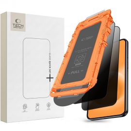 Juodas privatumo apsauginis stiklas telefonui Samsung Galaxy A18 4G / 5G " Tech-Protect Quick Set Spy+2-Pack"