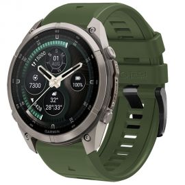 Žalia silikoninė apyrankė GARMIN FENIX 5 / 6 / 6 PRO / 7 / 8 / 8 PRO / E / 9 / 9 PRO (47 MM) "Tech-Protect Silicone"