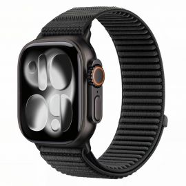 Juoda apyrankė Apple Watch 8 / 9 / 10 / 11 / 12 / SE / Ultra (44 / 45 / 46 / 49MM) "Tech-Protect Nylonloop"