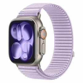 Purpurinė apyrankė Apple Watch 8 / 9 / 10 / 11 / 12 / SE / Ultra (44 / 45 / 46 / 49MM) "Tech-Protect Nylonloop"
