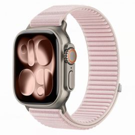 Rausva apyrankė Apple Watch 8 / 9 / 10 / 11 / 12 / SE / Ultra (44 / 45 / 46 / 49MM) "Tech-Protect Nylonloop"