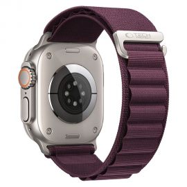 Burgundy apyrankė Apple Watch 8 / 9 / 10 / 11 / 12 / SE / Ultra (44 / 45 / 46 / 49mm) "Tech-Protect Nylon Pro"