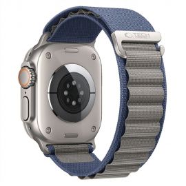 Mėlyna-pilka apyrankė Apple Watch 8 / 9 / 10 / 11 / 12 / SE / Ultra (44 / 45 / 46 / 49mm) "Tech-Protect Nylon Pro"
