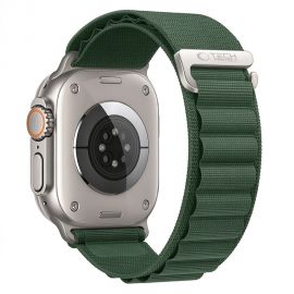 Žalia apyrankė Apple Watch 8 / 9 / 10 / 11 / 12 / SE / Ultra (44 / 45 / 46 / 49mm) "Tech-Protect Nylon Pro"