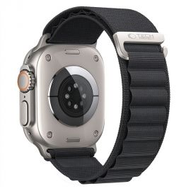 Juoda apyrankė Apple Watch 8 / 9 / 10 / 11 / 12 / SE / Ultra (44 / 45 / 46 / 49mm) "Tech-Protect Nylon Pro"