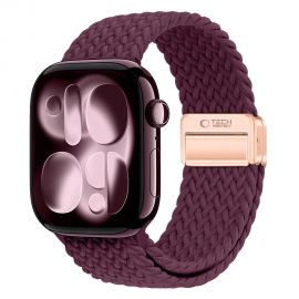 Burgundy apyrankė Apple Watch 8 / 9 / 10 / 11 / 12 / SE / ULTRA (44 / 45 / 46 / 49 MM) "Tech-Protect Nylonmag"
