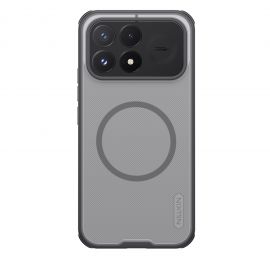 Skaidrus-juodas dėklas Nillkin Super Frosted PRO Magnetic telefonui Xiaomi Poco F9 Pro