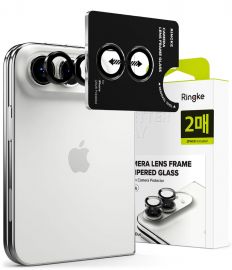 Juodas apsauginis kameros stikliukas Apple Iphone Duo "Ringke Camera Frame Protector 2-Pack"
