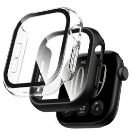Juodas ir skaidrus dėklas APPLE WATCH 12 (42 MM) "Tech-Protect Defense 2-Pack"