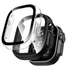 Juodas ir skaidrus dėklas APPLE WATCH ULTRA 1 / 2 / 3 / 4 (49 MM) "Tech-Protect Defense 2-Pack"