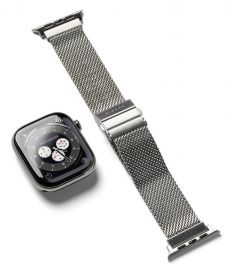 Sidabrinė apyrankė Apple Watch 8 / 9 / 10 / 11 / 12 / SE / ULTRA (44 / 45 / 46 / 49 MM) "RINGKE METAL ONE MESH"