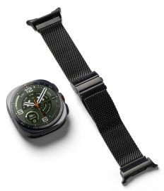 Juoda apyrankė SAMSUNG GALAXY WATCH ULTRA 1 / 2 2024-2026 (47 MM) "RINGKE METAL ONE MESH"