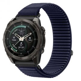 Tamsiai mėlyna apyrankė GARMIN FENIX 5 / 6 / 6 PRO / 7 / 8 / 8 PRO / 9 / 9 PRO (47 MM) "Tech-Protect Nylonloop"