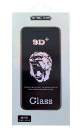 9D Full Glue Gorilla juodas apsauginis ekrano stikliukas Apple iPhone 13 / 13 Pro