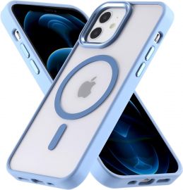Alyvinės spalvos dėklas Apple Iphone 12 "Premium Mag Cover"