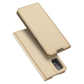Auksinės spalvos atverčiamas dėklas Samsung Galaxy A525 A52 / A526 A52 5G "Dux Ducis Skin Pro"