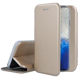 Auksinės spalvos atverčiamas dėklas Samsung Galaxy G981 S20 "Book Elegance"
