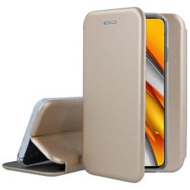 Auksinis atverčiamas dėklas Samsung Galaxy A155 A15 4G / A156 A15 5G "Book Elegance"