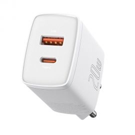 Baltas įkroviklis buitinis Baseus USB + Type-C 20W CCXJ-B02