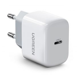Baltas įkroviklis buitinis Ugreen CD241 USB-C 20W 3A