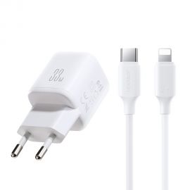 Baltas įkroviklis Joyroom JR-TG7 33W USB-C / USB-A + USB-C to Lightning 30W 1.0m