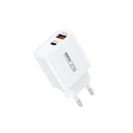 Baltas įkroviklis Remax RP-U120 20W USB-C / USB-A