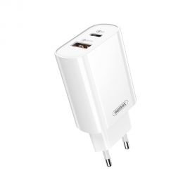 Baltas įkroviklis Remax RP-U37 20W USB-C / USB-A