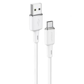 Baltas USB kabelis Acefast C2-04 USB-A to USB-C 1.2m