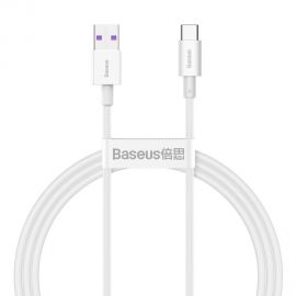Baltas USB kabelis Baseus Superior iš USB į Type-C 66W 1.0m CATYS-02