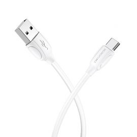 Baltas USB kabelis Borofone BX19 USB-A to USB-C 1.0m