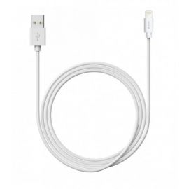 Baltas USB kabelis Devia Kintone Lightning 1.0m 5V 2.1A