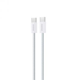 Baltas USB kabelis Dudao L6C USB-C to USB-C 60W 1.0m