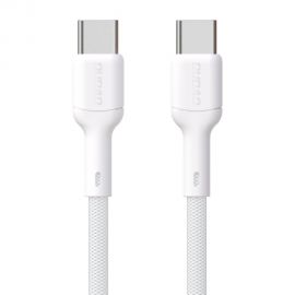 Baltas USB kabelis Dudao L9C USB-C to USB-C 65W 1.0m
