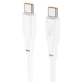 Baltas USB kabelis Hoco X93 100W USB-C to USB-C 1.0m