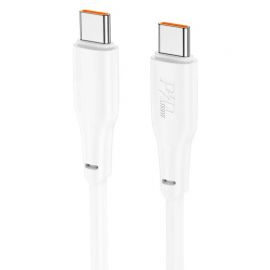 Baltas USB kabelis Hoco X93 100W USB-C to USB-C 2.0m