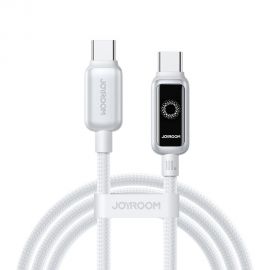 Baltas USB kabelis Joyroom S-A55 USB-C to USB-C 100W 1.2m