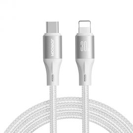 Baltas USB kabelis Joyroom SA25-CL3 USB-C to Lightning 30W 1.2m