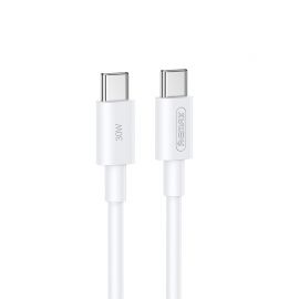 Baltas USB kabelis Remax RC-C021 USB-C to USB-C 30W 1.0m