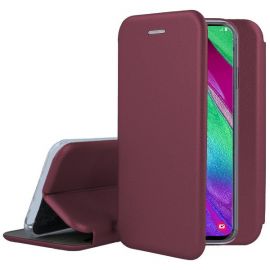 Bordo spalvos atverčiams dėklas Samsung Galaxy A405 A40 "Book Elegance"